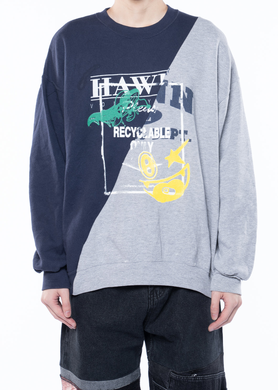 RANDOMEFFECT Patched Sweatshirt with Print