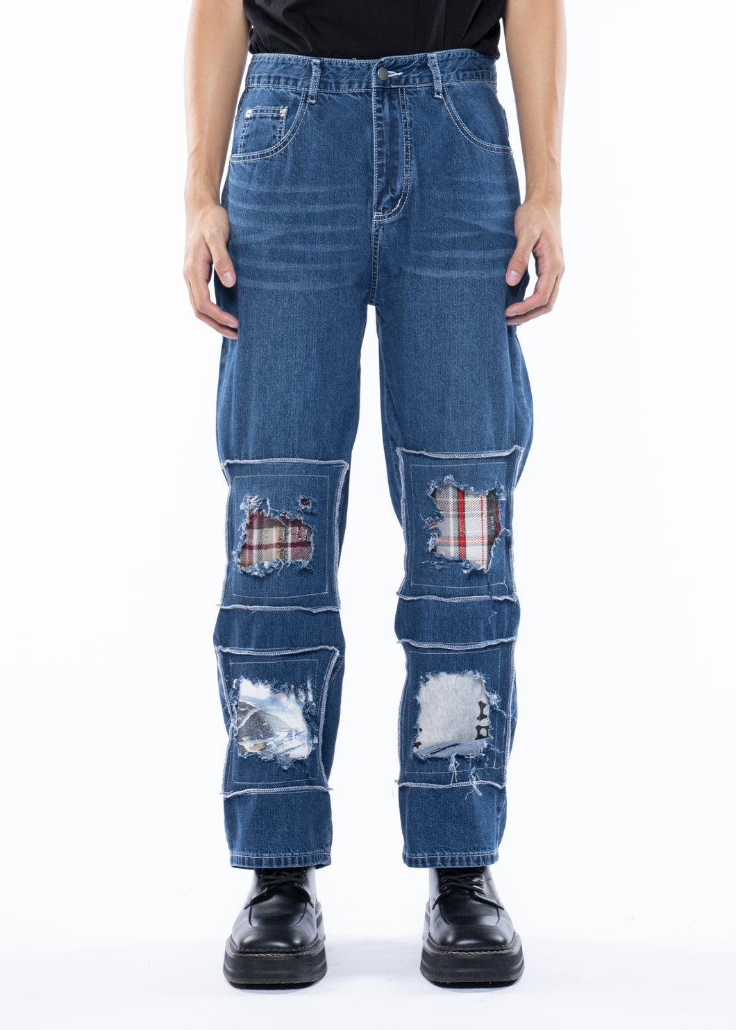 RANDOMEFFECT Square Jeans