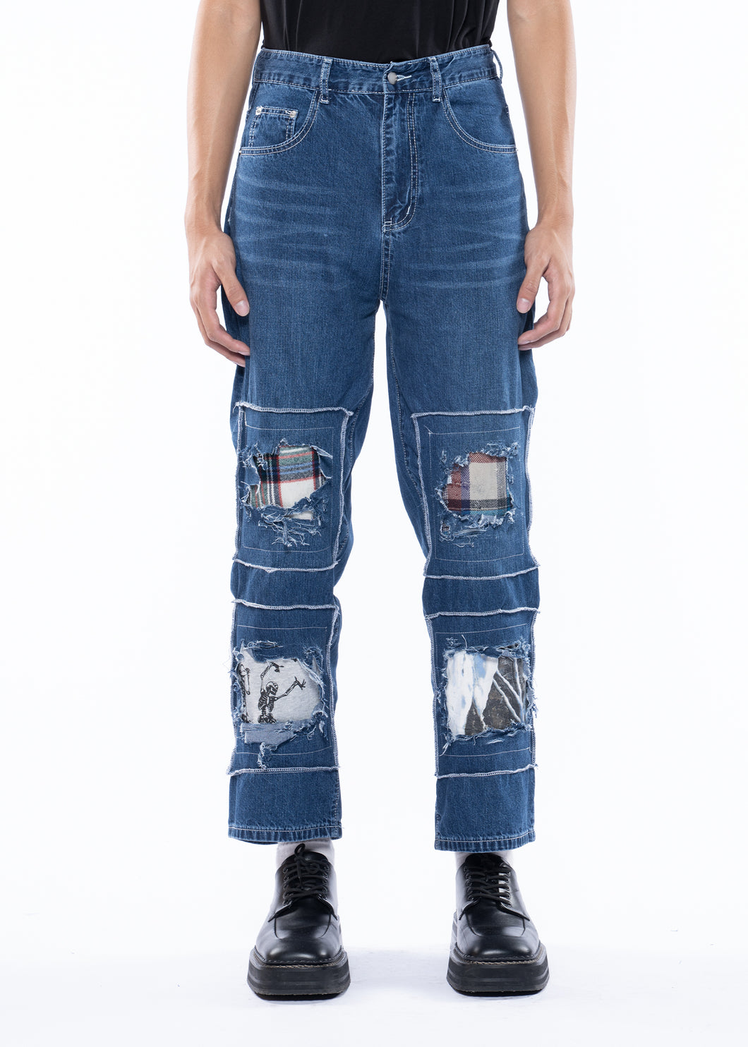 RANDOMEFFECT Square Jeans